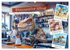 Dinosaurier-Alltag - Wenn sie nicht ausgestorben wären! (Wandkalender 2025 DIN A2 quer), CALVENDO Monatskalender