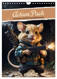 Action Pack - Ein tierisch niedliches Spezialkommando (Wandkalender 2025 DIN A4 hoch), CALVENDO Monatskalender