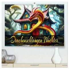 Drachenschlangen Wächter (hochwertiger Premium Wandkalender 2025 DIN A2 quer), Kunstdruck in Hochglanz