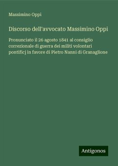 Discorso dell'avvocato Massimino Oppi - Oppi, Massimino