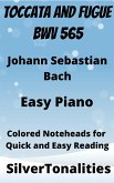 Toccata and Fugue BWV 565 Piano Sheet Music with Colored Notation (fixed-layout eBook, ePUB)