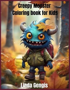 Creepy Monster Coloring book for kids - Gengis, Linda