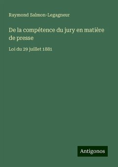 De la compétence du jury en matière de presse - Salmon-Legagneur, Raymond