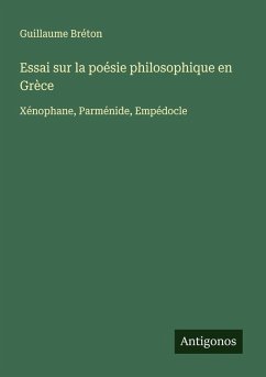 Cover Essai sur la poésie philosophique en Grèce