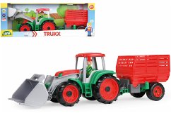 Cover LENA® 04428 - Truxx Traktor mit Heuanhänger und Spielfigur, Sandspielzeug, Länge: ca. 55 cm