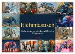 Elefantastisch (Wandkalender 2025 DIN A2 quer), CALVENDO Monatskalender - Calvendo;Illgen, Cathrin