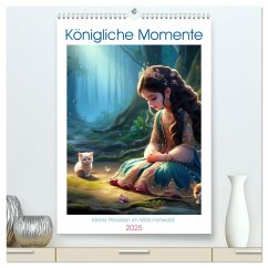 Königliche Momente - Kleine Prinzessin im Märchenwald (hochwertiger Premium Wandkalender 2025 DIN A2 hoch), Kunstdruck in Hochglanz - Calvendo;Michalzik, Paul