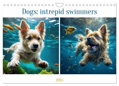 Dogs: intrepid swimmers (Wall Calendar 2025 DIN A4 landscape), CALVENDO 12 Month Wall Calendar