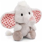 NICI 61487 - Love Elefant, 32 cm, Schlenker-Kuscheltier, hellgrau, GREEN