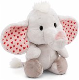 NICI 61485 - Love Elefant, 23 cm, Schlenker-Kuscheltier, hellgrau, GREEN