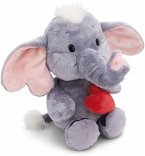 NICI 61486 - Love Elefant mit Magnet Herz, 32 cm, Schlenker-Kuscheltier, dunkelgrau, GREEN