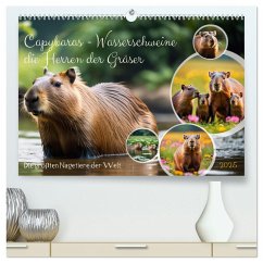 Capybaras - Wasserschweine die Herren der Gräser (hochwertiger Premium Wandkalender 2025 DIN A2 quer), Kunstdruck in Hochglanz