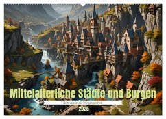 Mittelalterliche Städte und Burgen (Wandkalender 2025 DIN A2 quer), CALVENDO Monatskalender