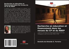 Recherche en éducation et financement dans les revues du CP et du RBEP - de Almeida G. Ferreira, Danielle