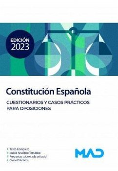 Constitución española : cuestionarios y casos prácticos para oposiciones - Rodríguez Rivera, Francisco Enrique . . . [et al.