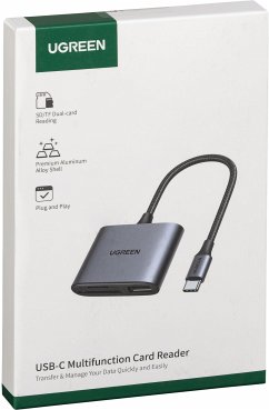 UGREEN USB-C to SD/TF + USB 2.0 Memory Card Reader