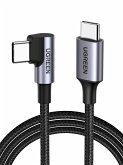 UGREEN USB-C to Angled USB2.0-C Round Cable 1m Gray Black