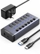 UGREEN USB-C to 7-Port USB-A 3.0 Hub DC... - Bild 1