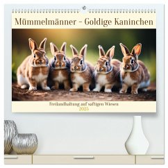 Mümmelmänner - Goldige Kaninchen (hochwertiger Premium Wandkalender 2025 DIN A2 quer), Kunstdruck in Hochglanz