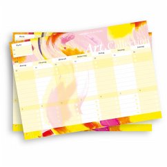 Notizblock-Set mit Kalender ohne Datum für den Schreibtisch. Immerwährender Terminplaner mit 50 Blatt zum Abreißen. Wochenplaner undatiert im Querformat fürs Büro oder zu Hause. Aus der Art.Collection von Stay Inspired - Wirth, Lisa