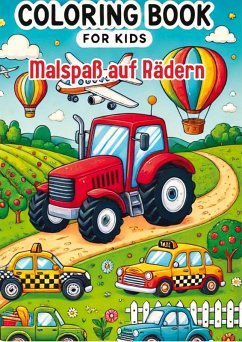 Cover Bunte Fahrzeug-Malbuch für Kinder