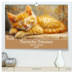Tierische Träumer - Sanft ruhend (hochwertiger Premium Wandkalender 2025 DIN A2 quer), Kunstdruck in Hochglanz - Calvendo;Brunner-Klaus, Liselotte