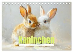 Kaninchen - Liebenswerte Fellbällchen (Tischkalender 2025 DIN A5 quer), CALVENDO Monatskalender