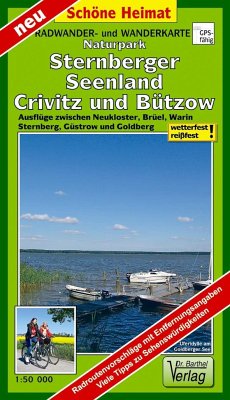 Radwander- und Wanderkarte Naturpark Sternberger Seenland, Crivitz, Bützow und Umgebung - Verlag Barthel