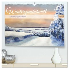 Winterzauberwelt - Gemalte Winterlandschaften (hochwertiger Premium Wandkalender 2025 DIN A2 quer), Kunstdruck in Hochglanz - Calvendo;Schimmack, Michaela