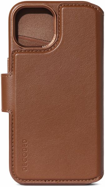 Decoded Leather Detachable Wallet for iPhone 15 Plus Tan Decoded Leather Detachable Wallet for iPhone 15 Plus Tan