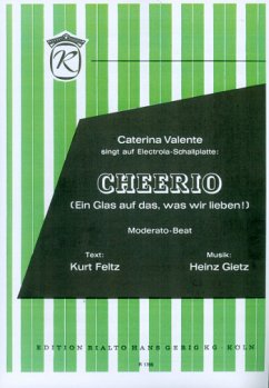 Cover Cheerio: Einzelausgabe Gesang und Klavier