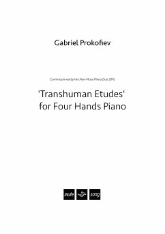 Cover Gabriel Prokofiev, Transhuman Etudes Piano 4 Hands Buch + Einzelstimme