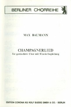 Cover Champagnerlied für gem Chor und Klavier Partitur
