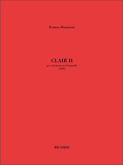 F. Donatoni Clair Ii Clarinetto