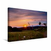 Premium Textil-Leinwand 45 cm x 30 cm quer Sonnenuntergang bei Annaberg