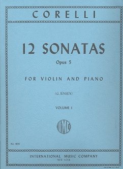 12 sonatas op.5 vol.1 (nos.1-6) for violin and piano