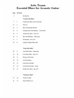 Cover A.Traum Teaches Essential Blues For Acoustic Gtr