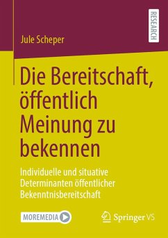 Cover Die Bereitschaft, öffentlich Meinung zu bekennen (eBook, PDF)