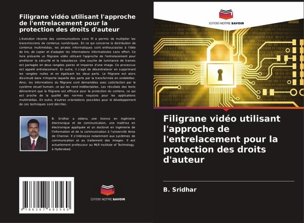 Filigrane vidéo utilisant l'approche de l'entrelacement pour la protection des droits d'auteur