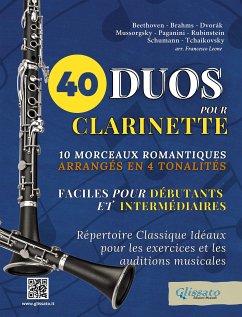 40 Duos pour Clarinette, Faciles pour débutants et intermédiaires (fixed-layout eBook, ePUB) - Brahms, Johannes; Dvorak, Antonin; Ilych Tchaikovsky, Pyotr; Mussorgsky, Modest; Paganini, Niccolò; Rubinstein, Anton; Schumann, Robert; van Beethoven, Ludwig