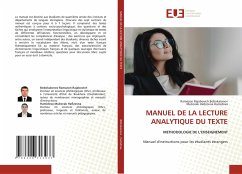 MANUEL DE LA LECTURE ANALYTIQUE DU TEXTE - BOBOKALONOV, RAMAZON RAJABOVICH;HAMIDOVA, MUBORAK HAFIZOVNA