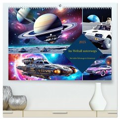 Im Weltall unterwegs - Verrückte Fahrzeuge im Universum (hochwertiger Premium Wandkalender 2025 DIN A2 quer), Kunstdruck in Hochglanz