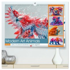 Modern Art Animals (hochwertiger Premium Wandkalender 2025 DIN A2 quer), Kunstdruck in Hochglanz