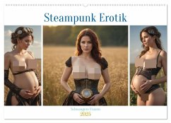 Steampunk Erotik - Schwangere Frauen (Wandkalender 2025 DIN A2 quer), CALVENDO Monatskalender