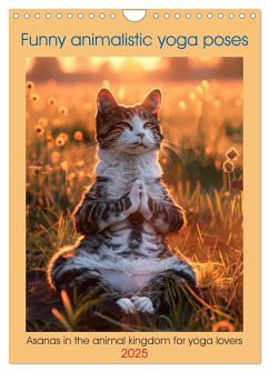 Funny animalistic yoga poses (Wall Calendar 2025 DIN A4 portrait), CALVENDO 12 Month Wall Calendar