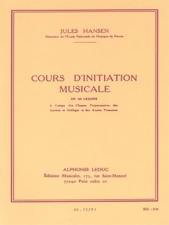 Cover HANSEN COURS D'INITIATION MUSICALE EN 20 LECONS (CLE DE SOL)