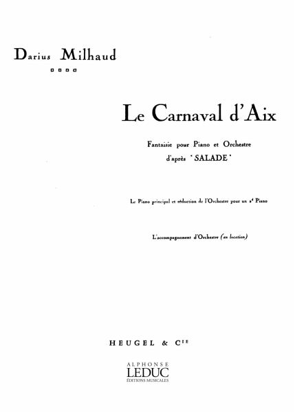 Le carnaval d'aix fantaisie pour piano et orchestre piano reduction Le carnaval d'aix fantaisie pour piano et orchestre piano reduction