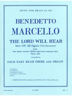 Cover MARCELLO/KING LORD WILL HEAR BRASS QUARTET/ORGAN/SCORE/PARTS(PTION/PTIES)MFB501