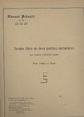 Sonate libre op.68 en 2 parties enchainées pour violon et piano Sonate libre op.68 en 2 parties enchainées pour violon et piano