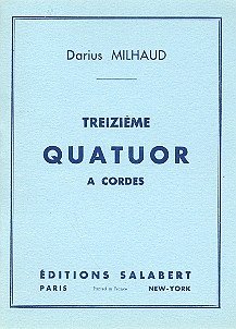 QUATUOR A CORDES NO.13 OP.268 PARTITION DE POCHE